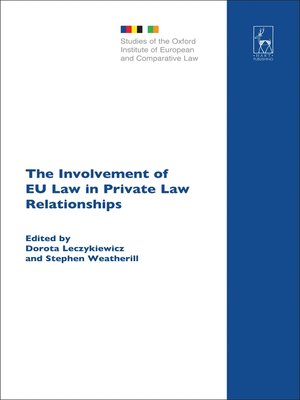 cover image of The Involvement of EU Law in Private Law Relationships